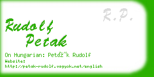 rudolf petak business card